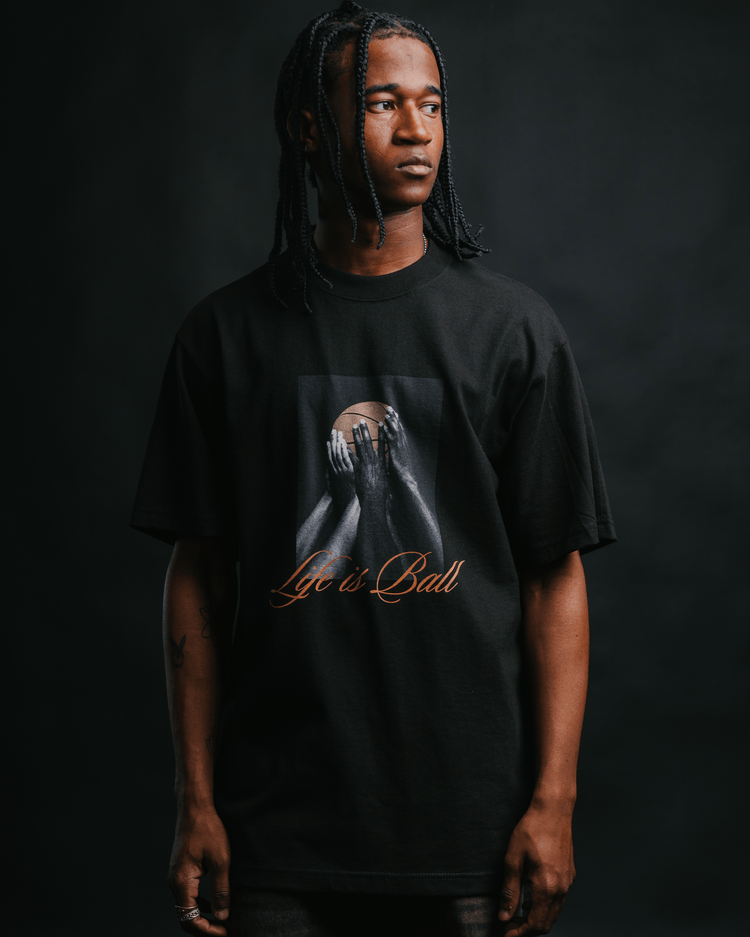 Life is Ball Black Tee - trainofthoughtcollective