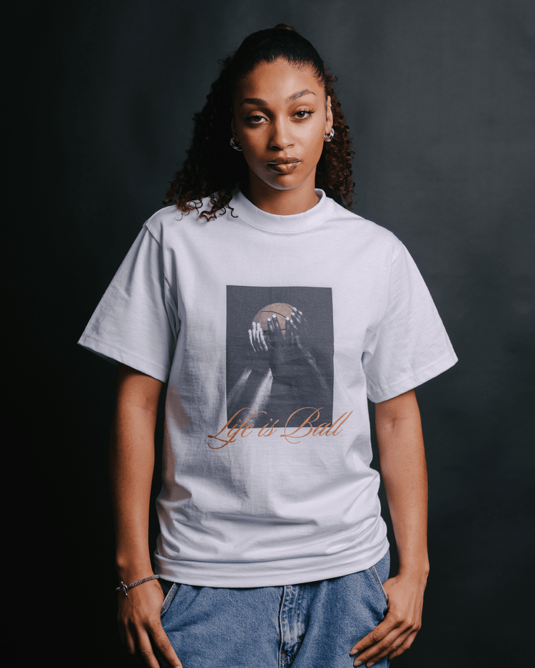Life is Ball White Tee - trainofthoughtcollective