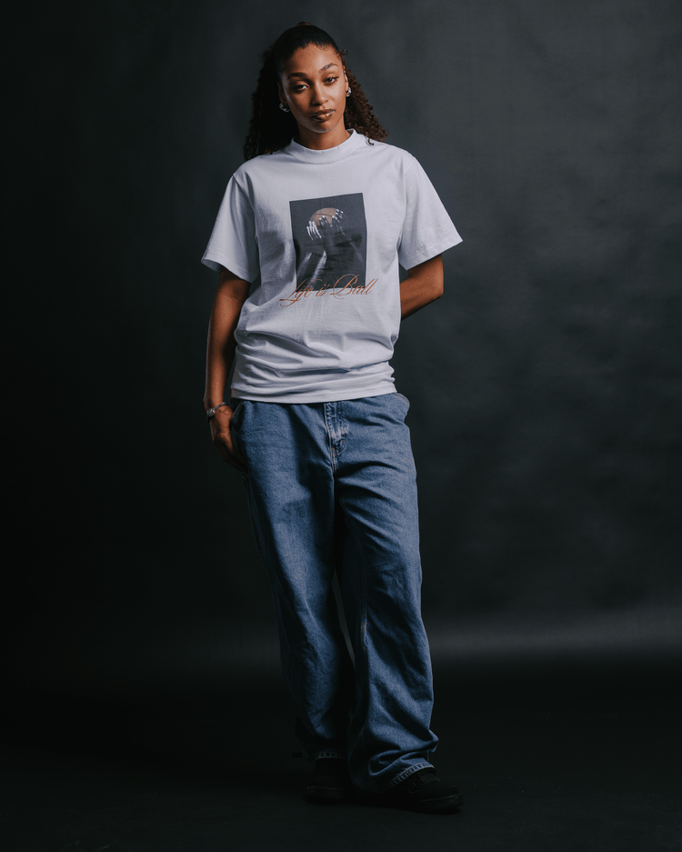 Life is Ball White Tee - trainofthoughtcollective