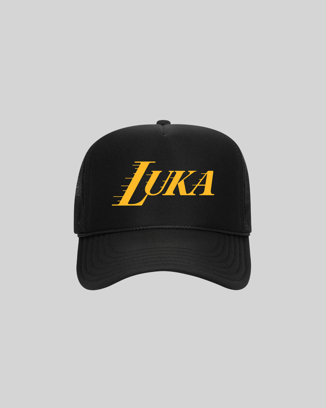 Luka Logo Black Trucker - trainofthoughtcollective