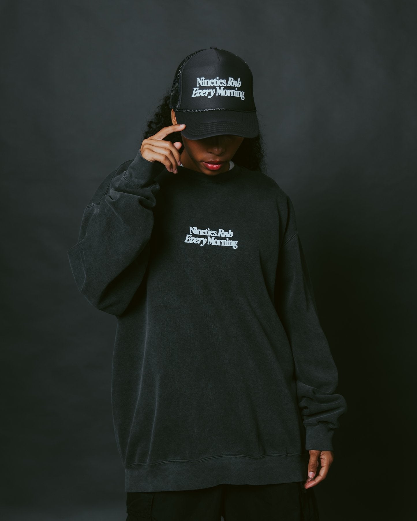 Lyrics Matter Black Trucker Hat - trainofthoughtcollective