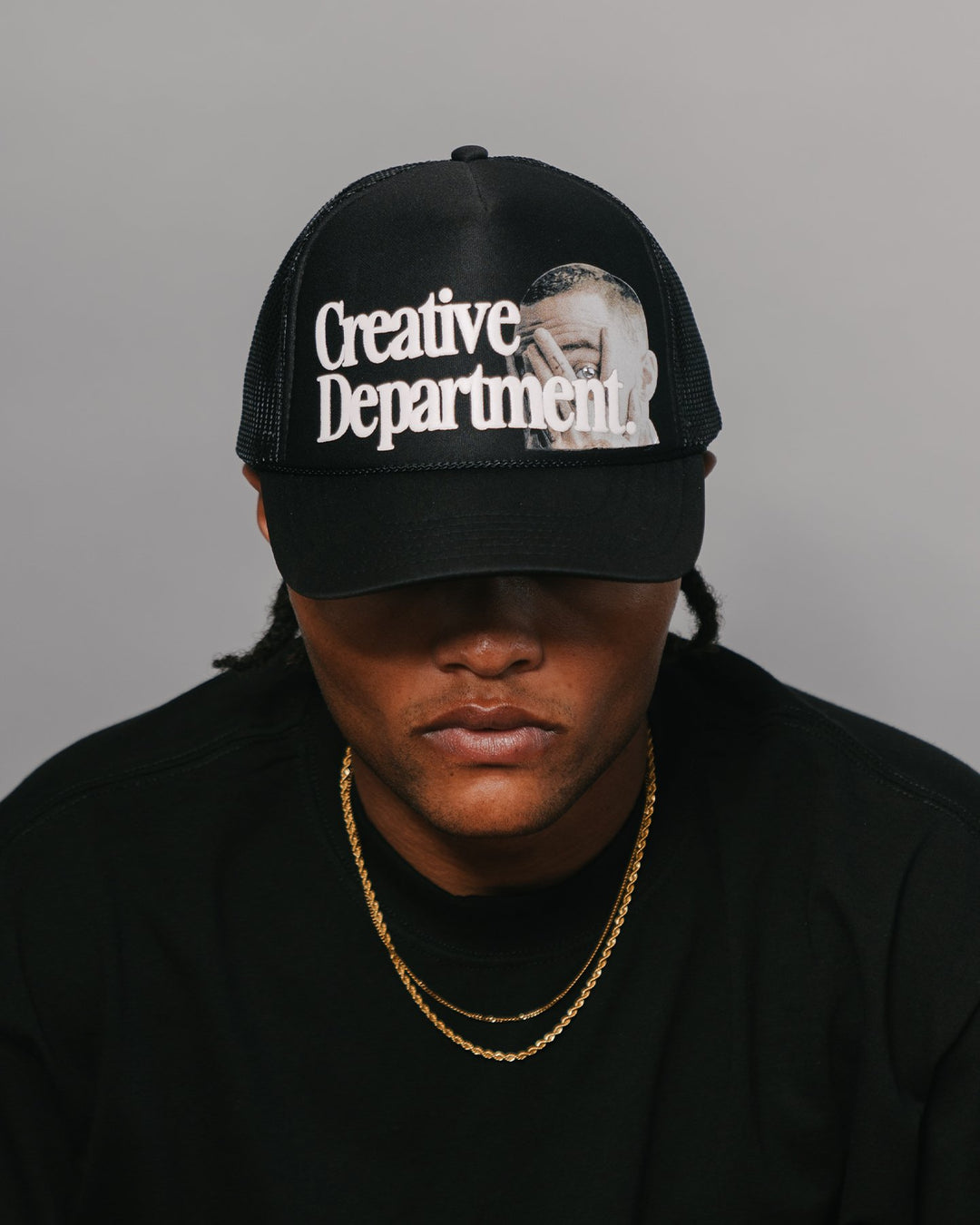 Mac Gem Dept. Black Trucker Hat - trainofthoughtcollective