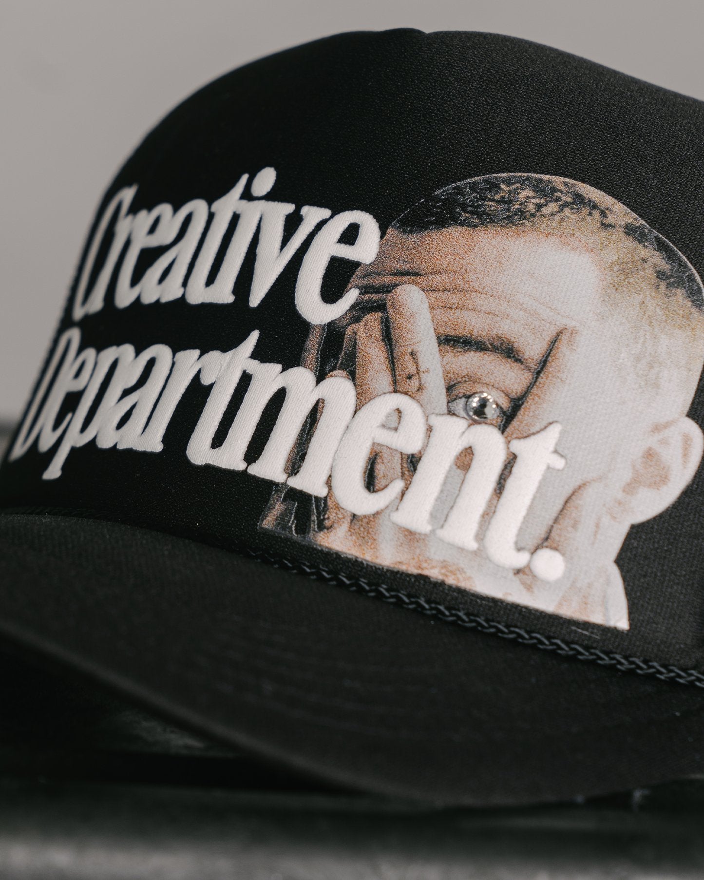 Mac Gem Dept. Black Trucker Hat - trainofthoughtcollective