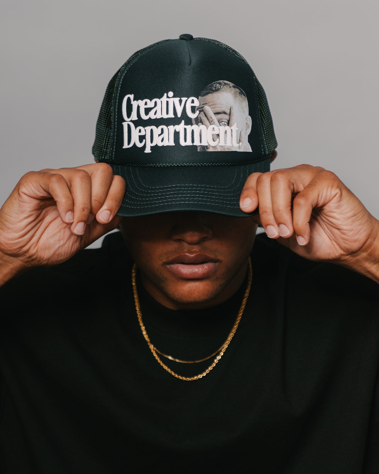 Mac Gem Dept. Dk Green Trucker Hat - trainofthoughtcollective