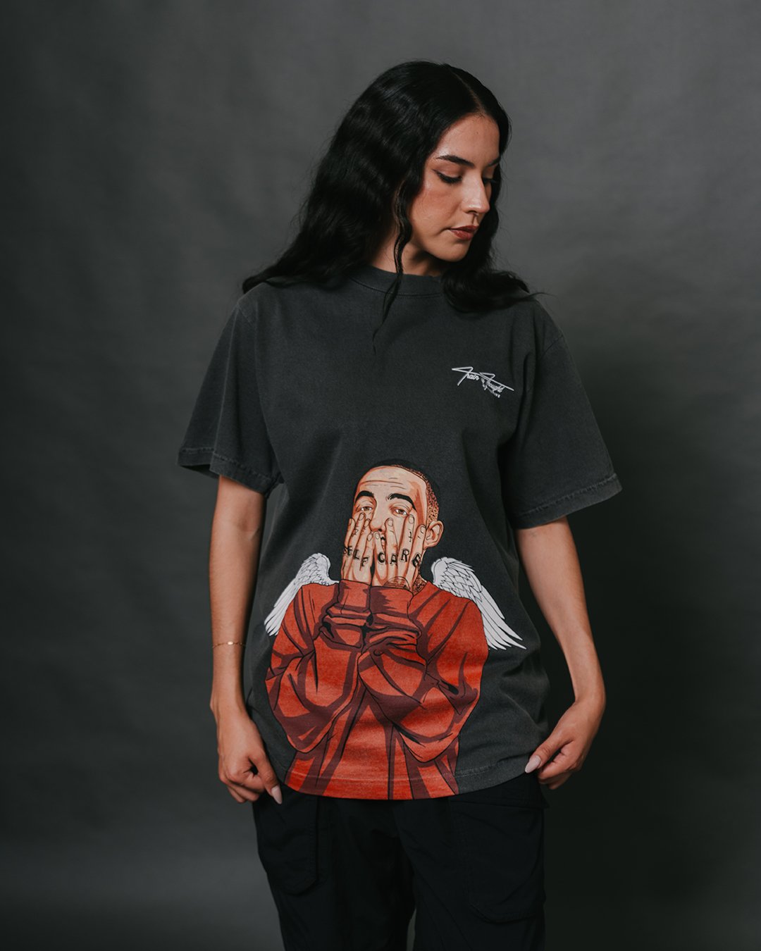 Mac Wings Oversized Big Face Shadow Shirt - trainofthoughtcollective