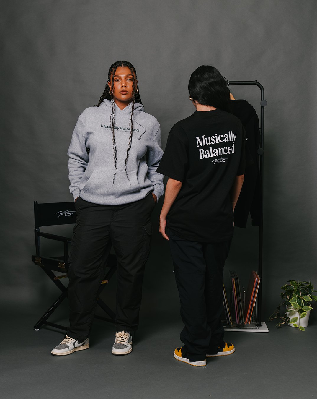 Musically Balanced 2.0 Grey Hoodie - trainofthoughtcollective