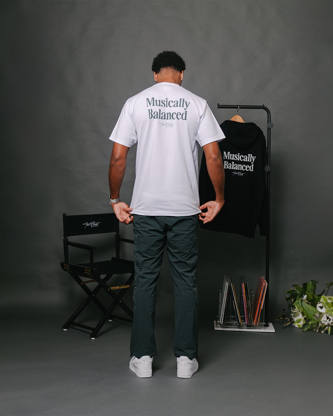 Musically Balanced 2.0 White Tee - trainofthoughtcollective