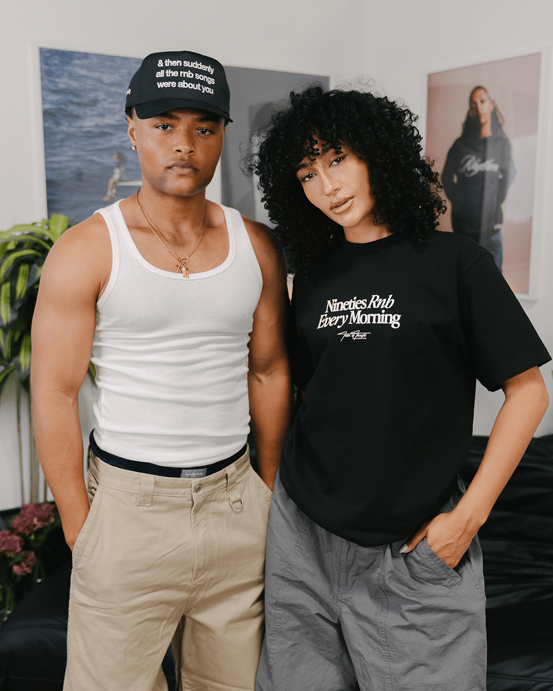 Nineties Rnb Every Morning Black Heavyweight Tee - trainofthoughtcollective