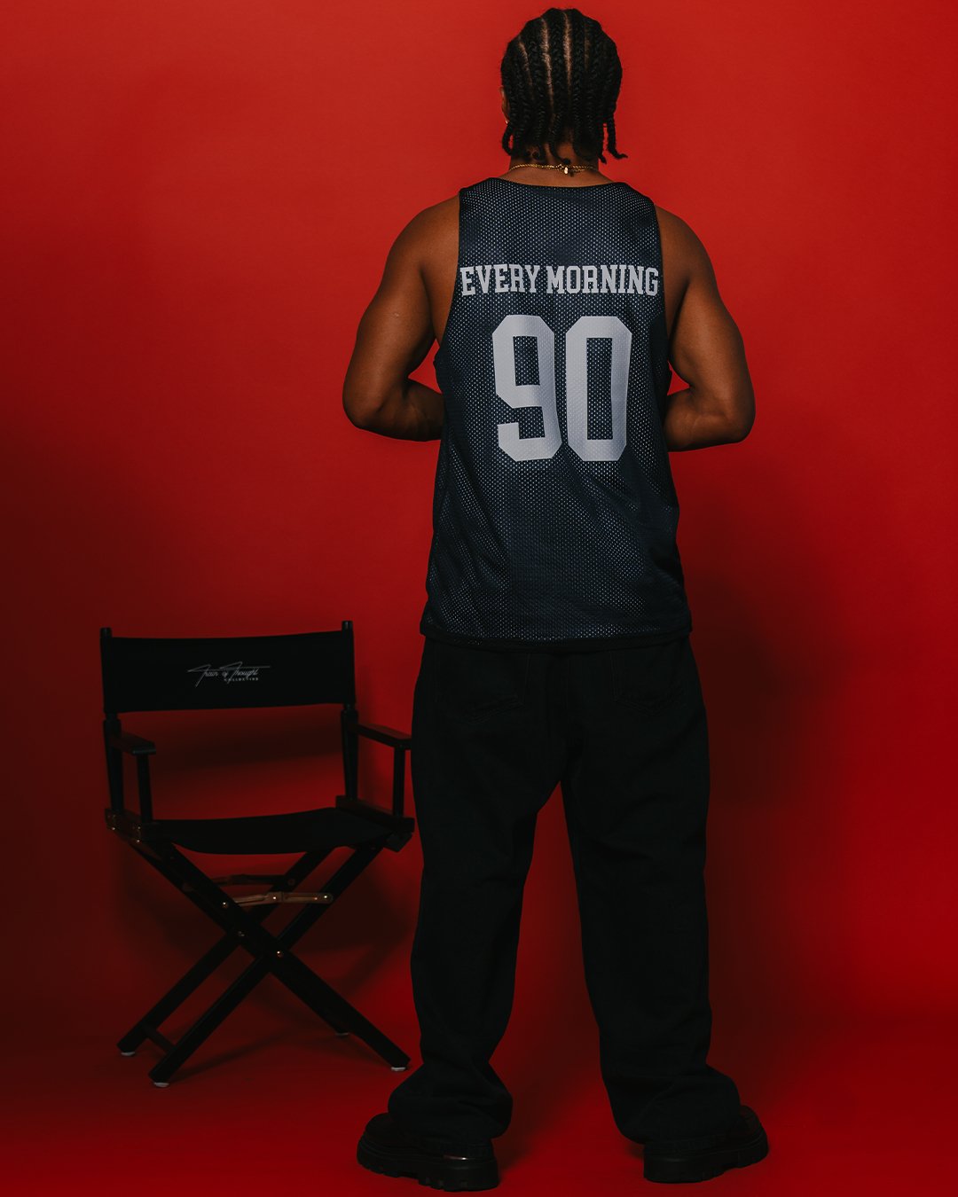 Nineties Rnb Every Morning Black Reversible Mesh Basketball Jersey - trainofthoughtcollective