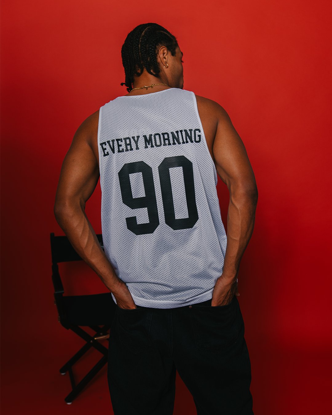 Nineties Rnb Every Morning Black Reversible Mesh Basketball Jersey - trainofthoughtcollective