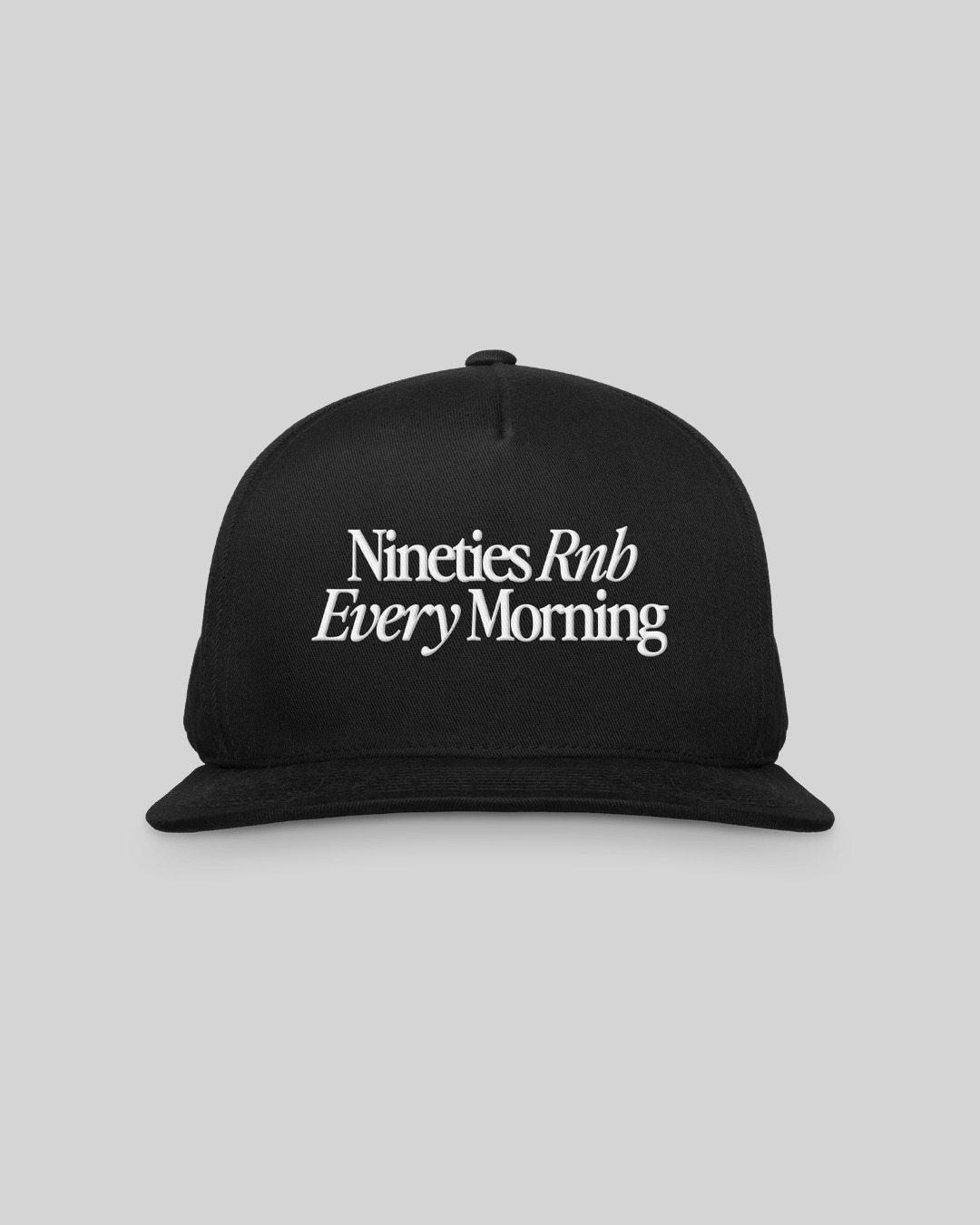 Nineties RNB Every Morning Black Snapback - trainofthoughtcollective