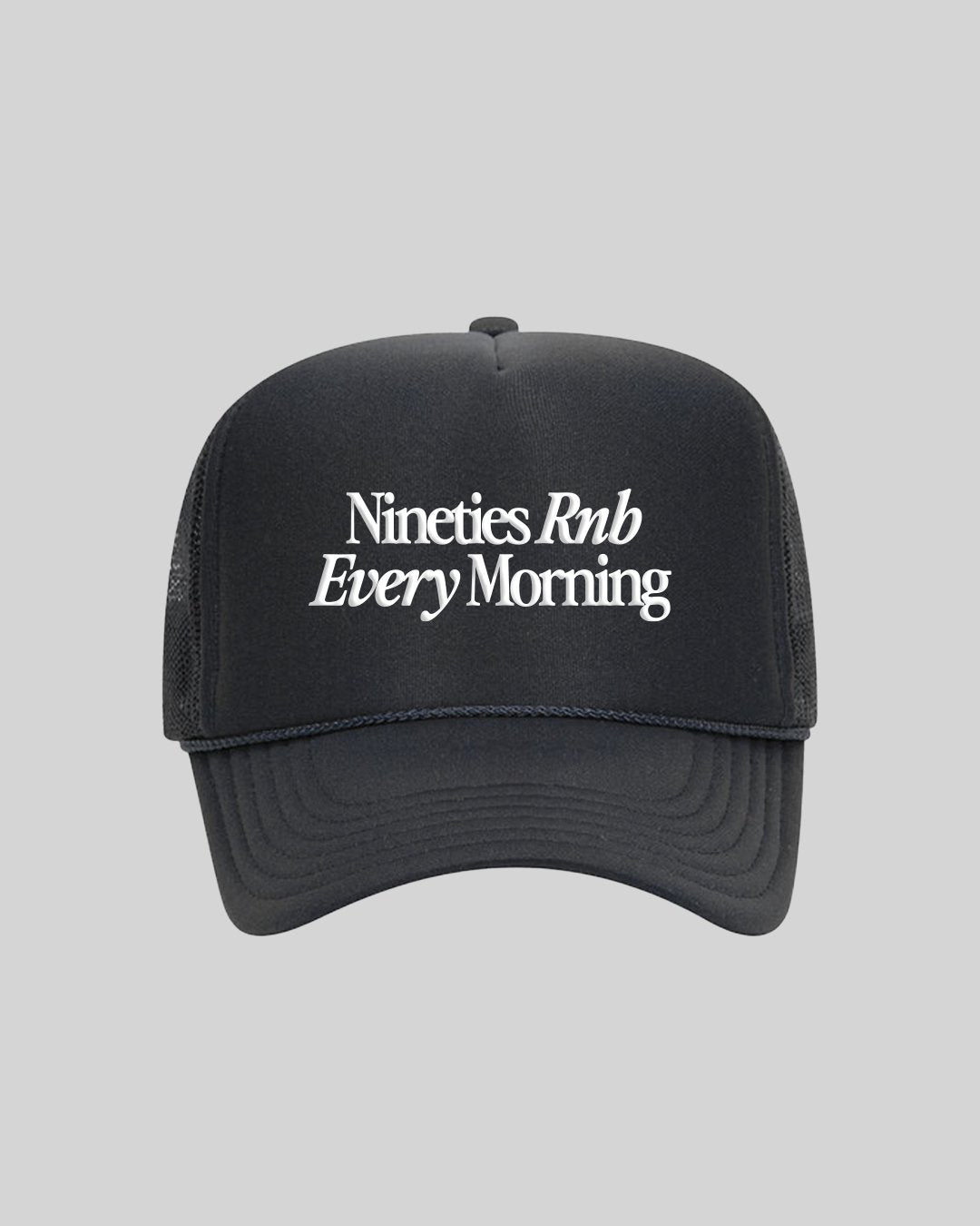 Nineties Rnb Every Morning Charcoal Trucker - trainofthoughtcollective