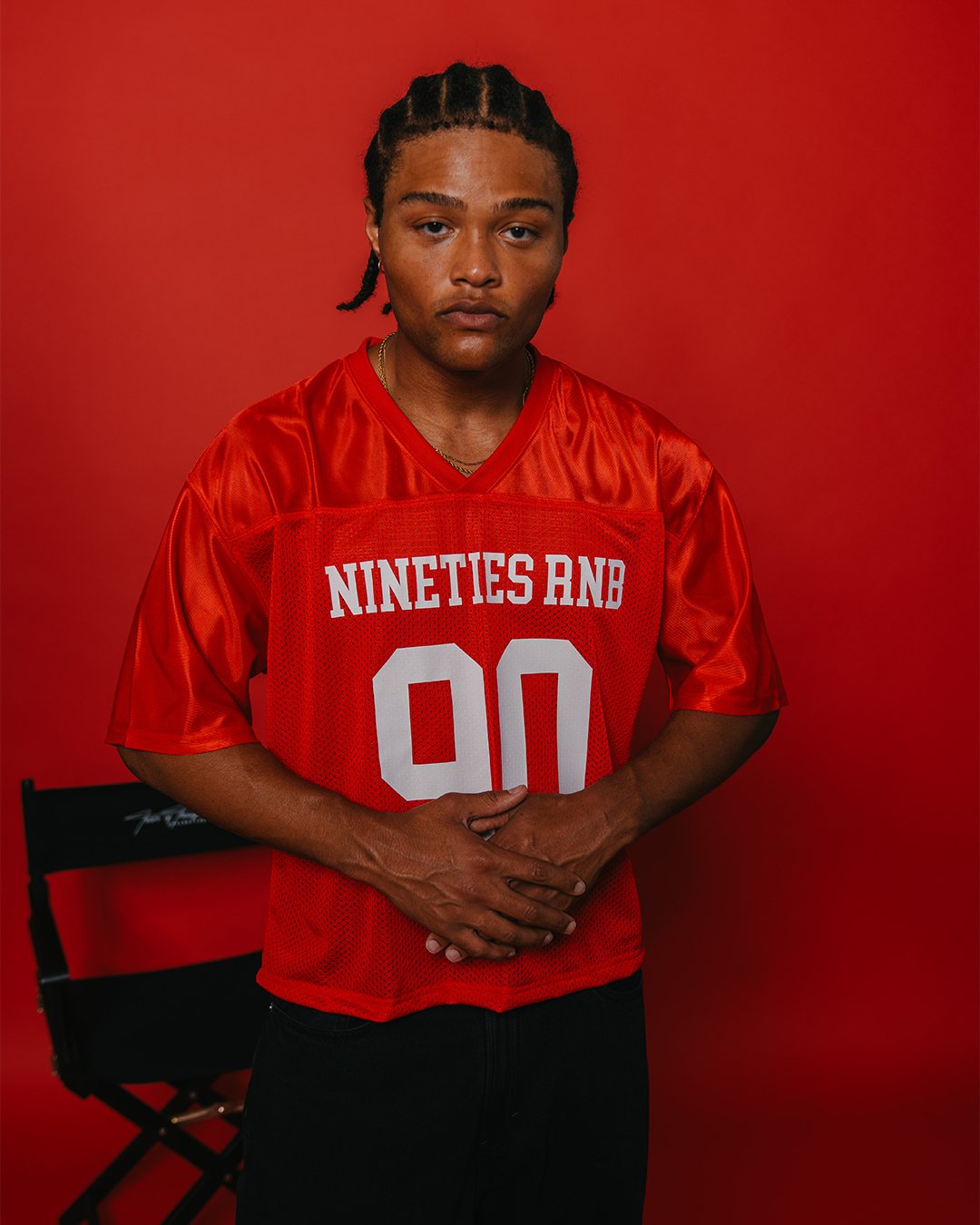 Nineties Rnb Every Morning | Red Cropped Football Jersey
