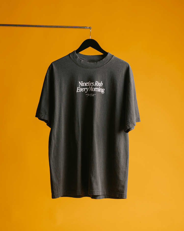 Nineties Rnb Every Morning V2 | Oversized Graphic Tee - trainofthoughtcollective #color_shadow