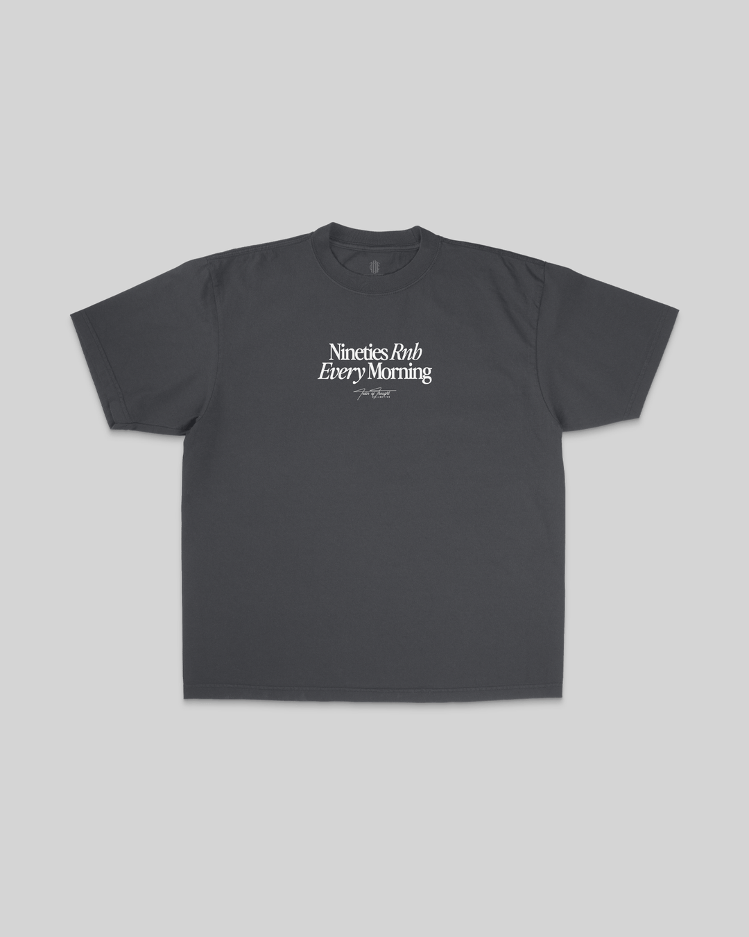 Nineties Rnb Every Morning V2 Oversized Shadow Tee - trainofthoughtcollective