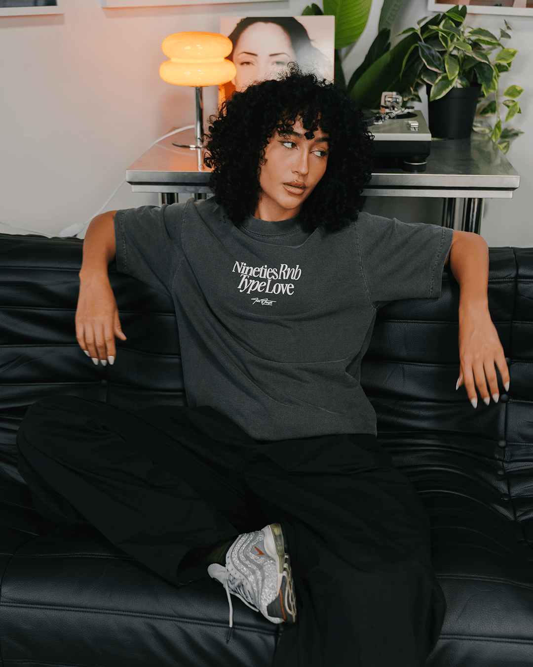 Nineties Rnb Type Love Oversized Shadow Tee - trainofthoughtcollective
