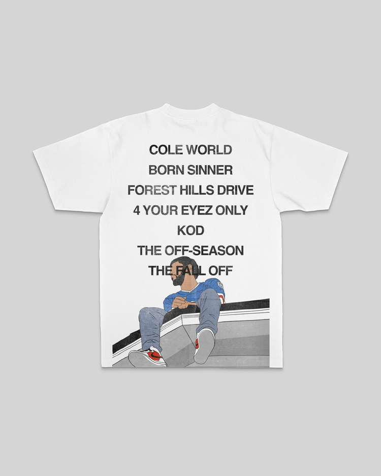 No Face COLE White Tee - trainofthoughtcollective
