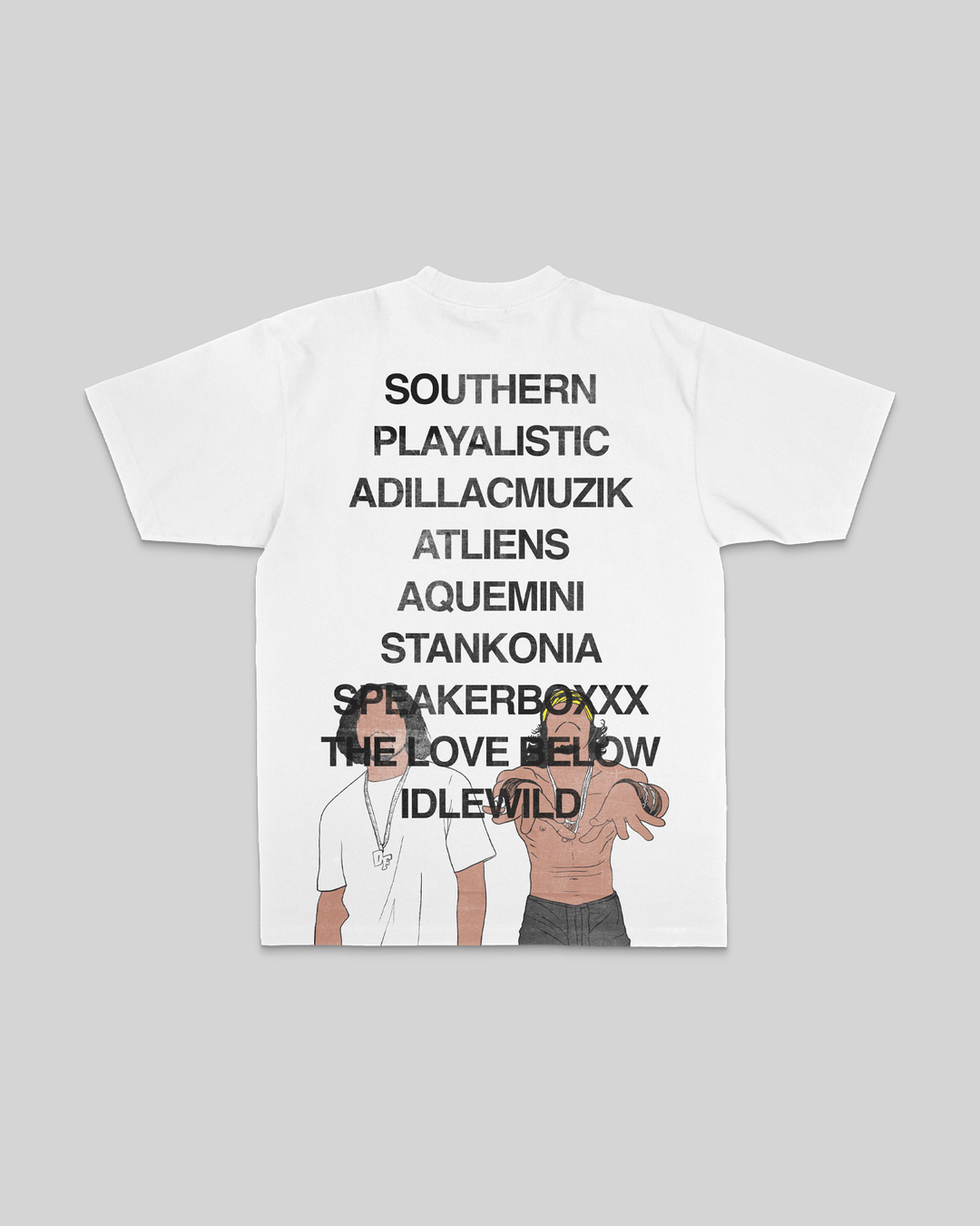 No Face OUTKAST White Tee - trainofthoughtcollective