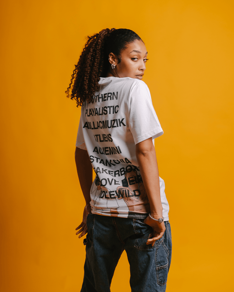 No Face OUTKAST White Tee - trainofthoughtcollective