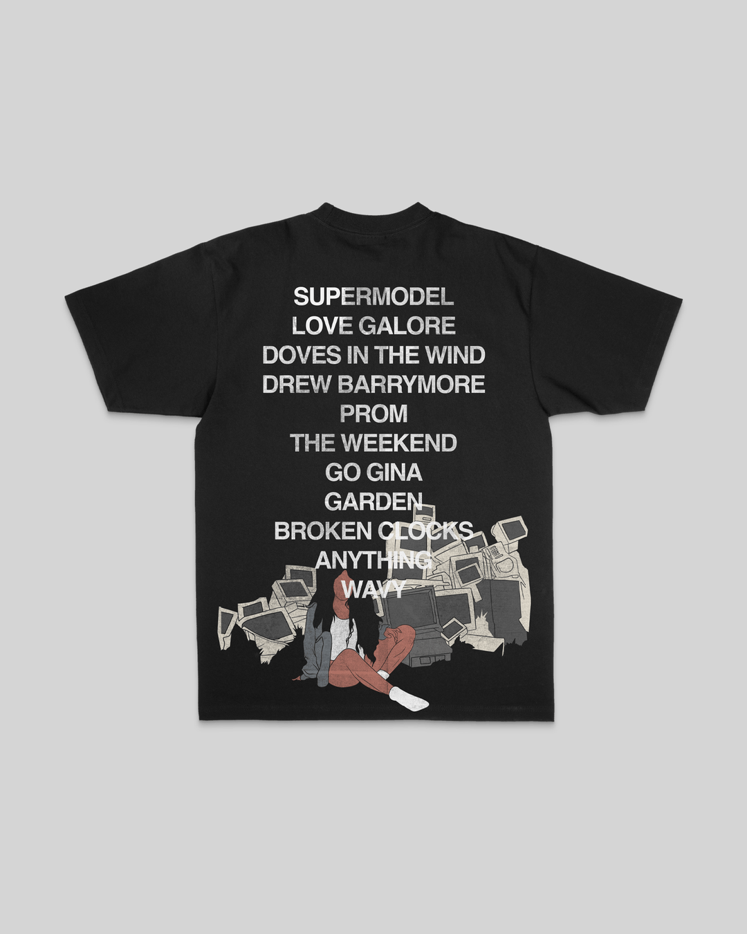 No Face SZA Black Tee - trainofthoughtcollective