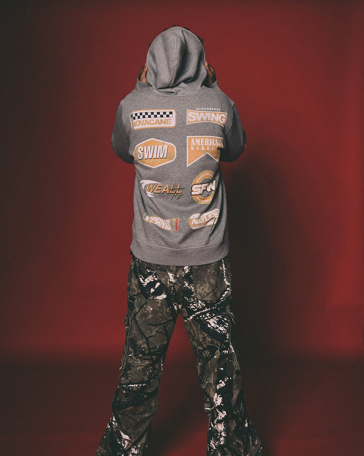 Nostalgia Ultra Full Zip Body Bag Heather Grey Hoodie - trainofthoughtcollective