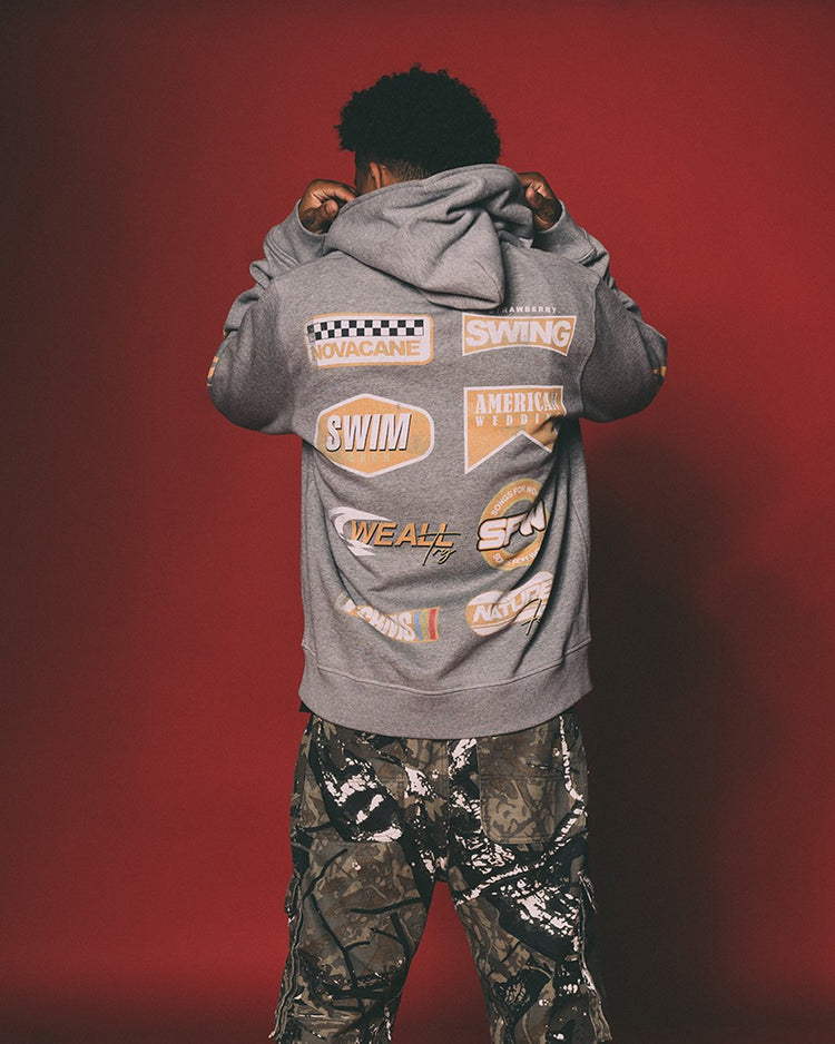 Nostalgia Ultra Full Zip Body Bag Heather Grey Hoodie - trainofthoughtcollective