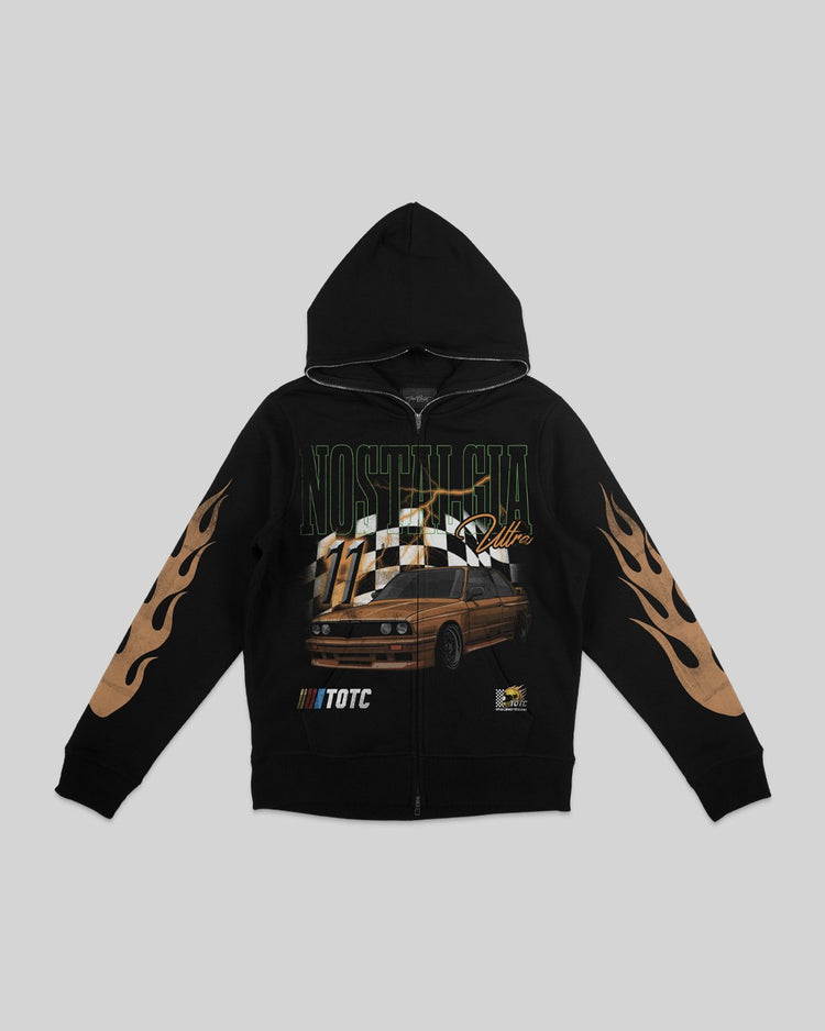 Nostalgia Ultra Full Zip Body Bag Phantom Black Hoodie - trainofthoughtcollective