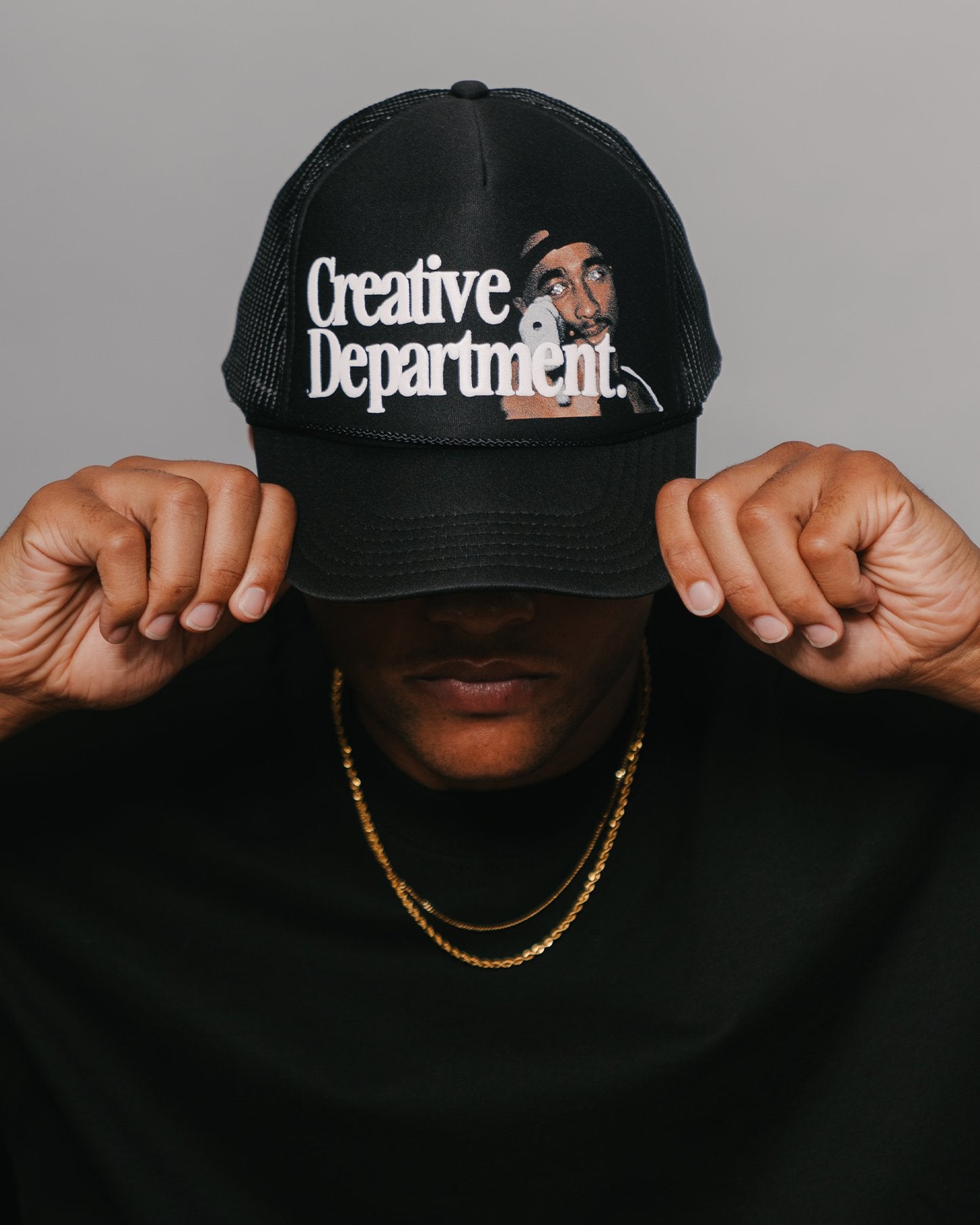 Pac Gem Dept. Black Trucker Hat - trainofthoughtcollective