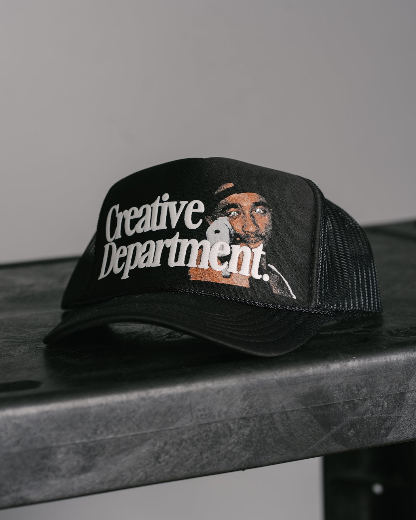 Pac Gem Dept. Black Trucker Hat - trainofthoughtcollective