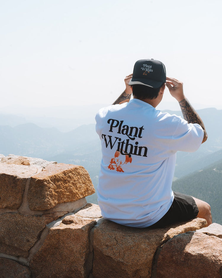 Plant Within Black 5 Panel Trucker Hat - trainofthoughtcollective