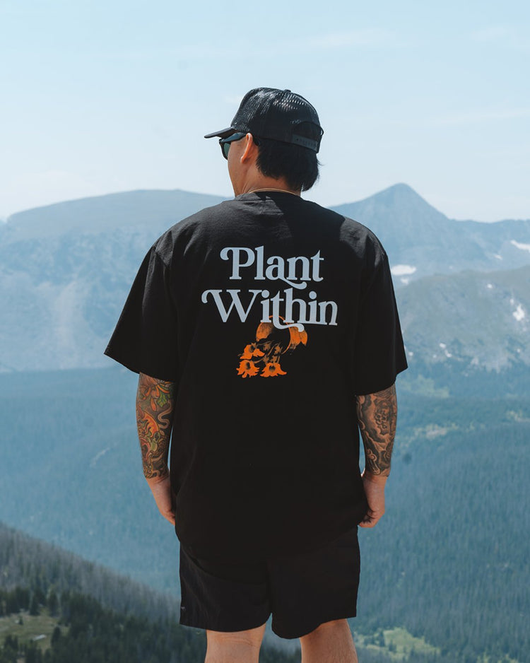 Plant Within Black Tee - trainofthoughtcollective