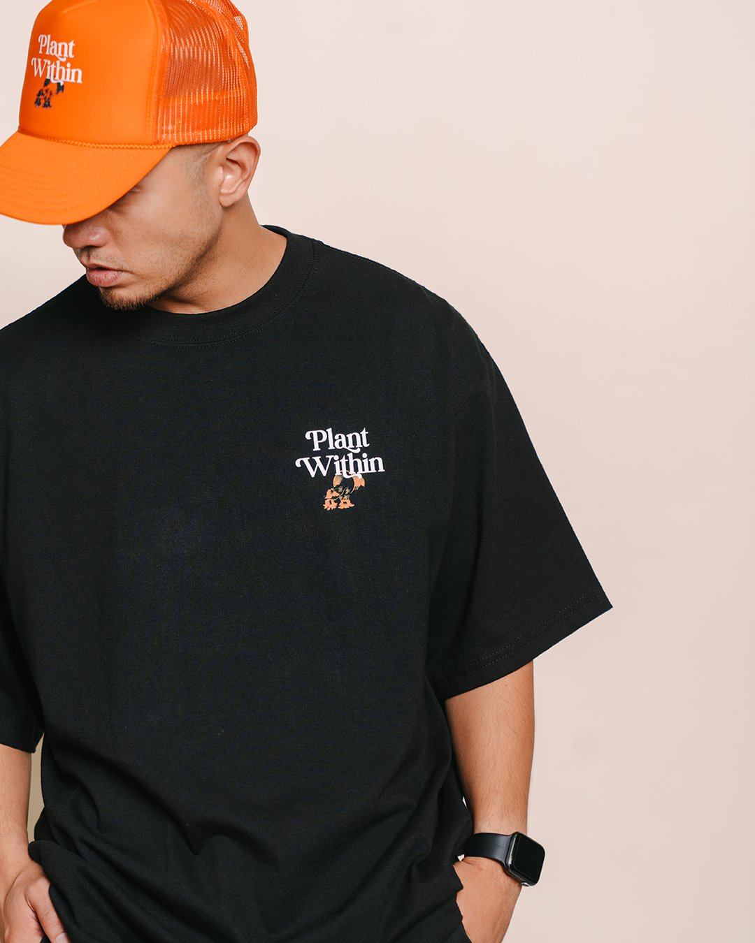 Plant Within Black Tee - trainofthoughtcollective