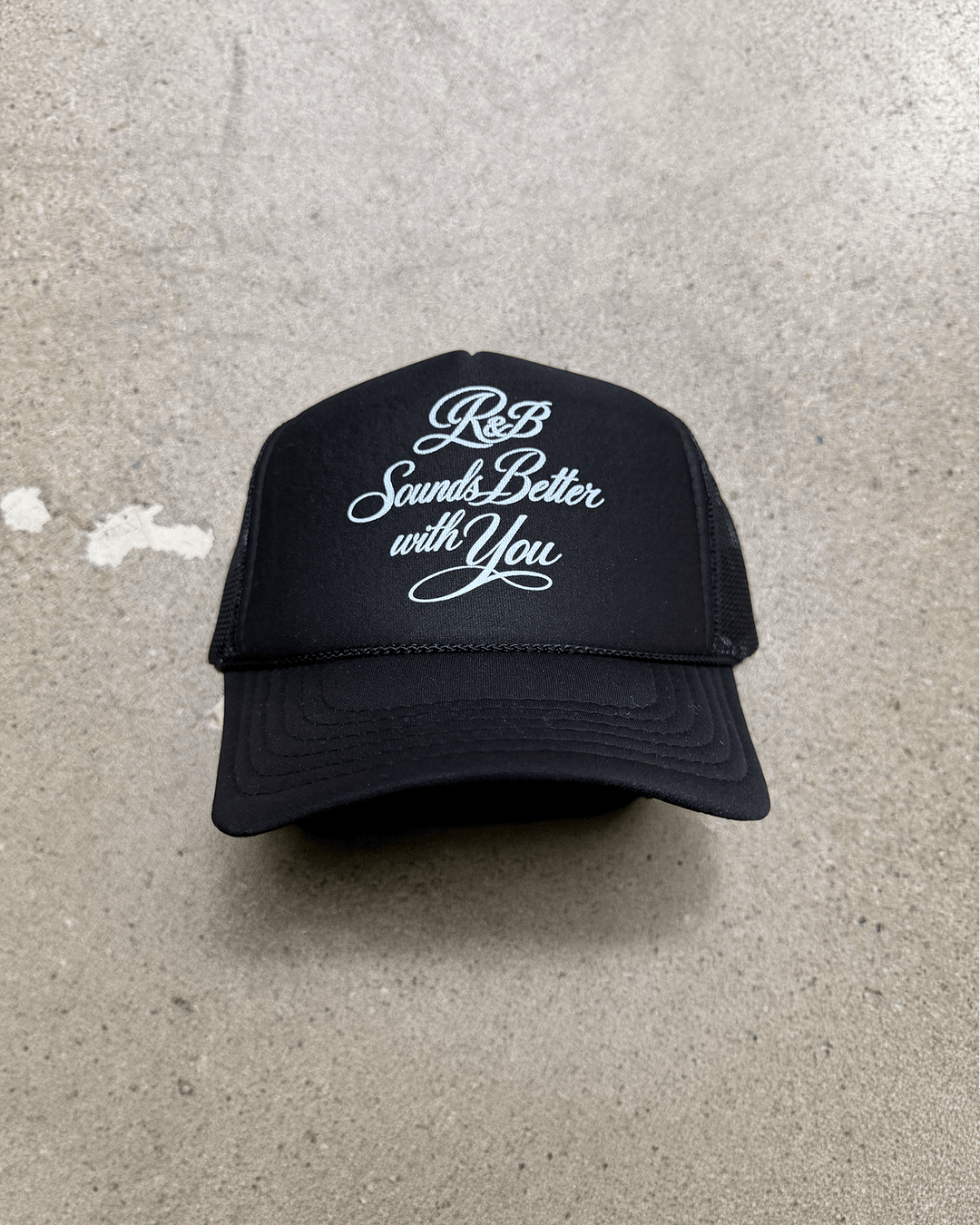 R&amp;B with You | Black Trucker Snapback - trainofthoughtcollective