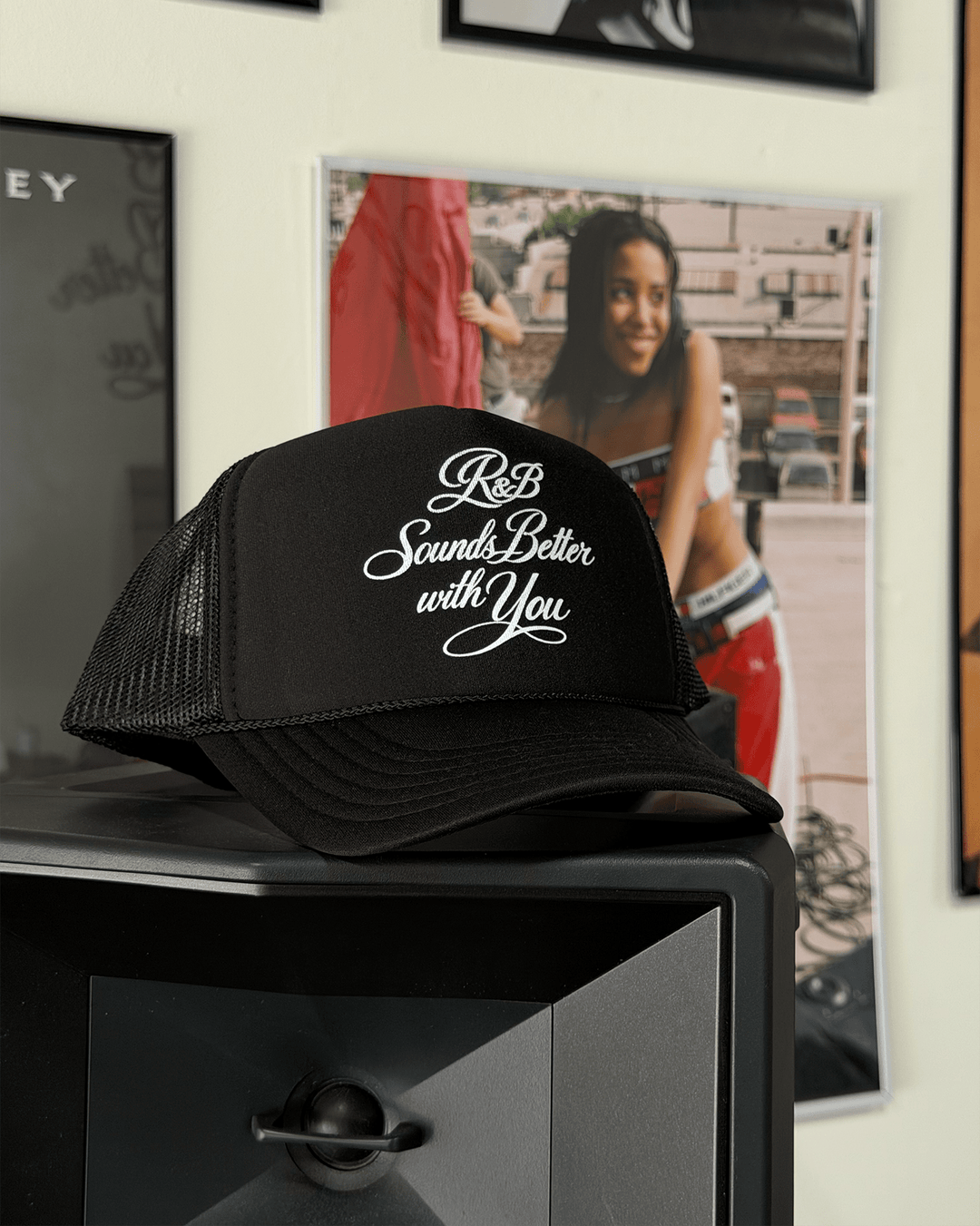 R&amp;B with You | Black Trucker Snapback - trainofthoughtcollective