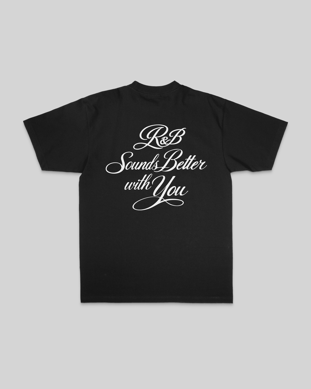 R&B with You | Heavyweight Black Graphic Tee - trainofthoughtcollective