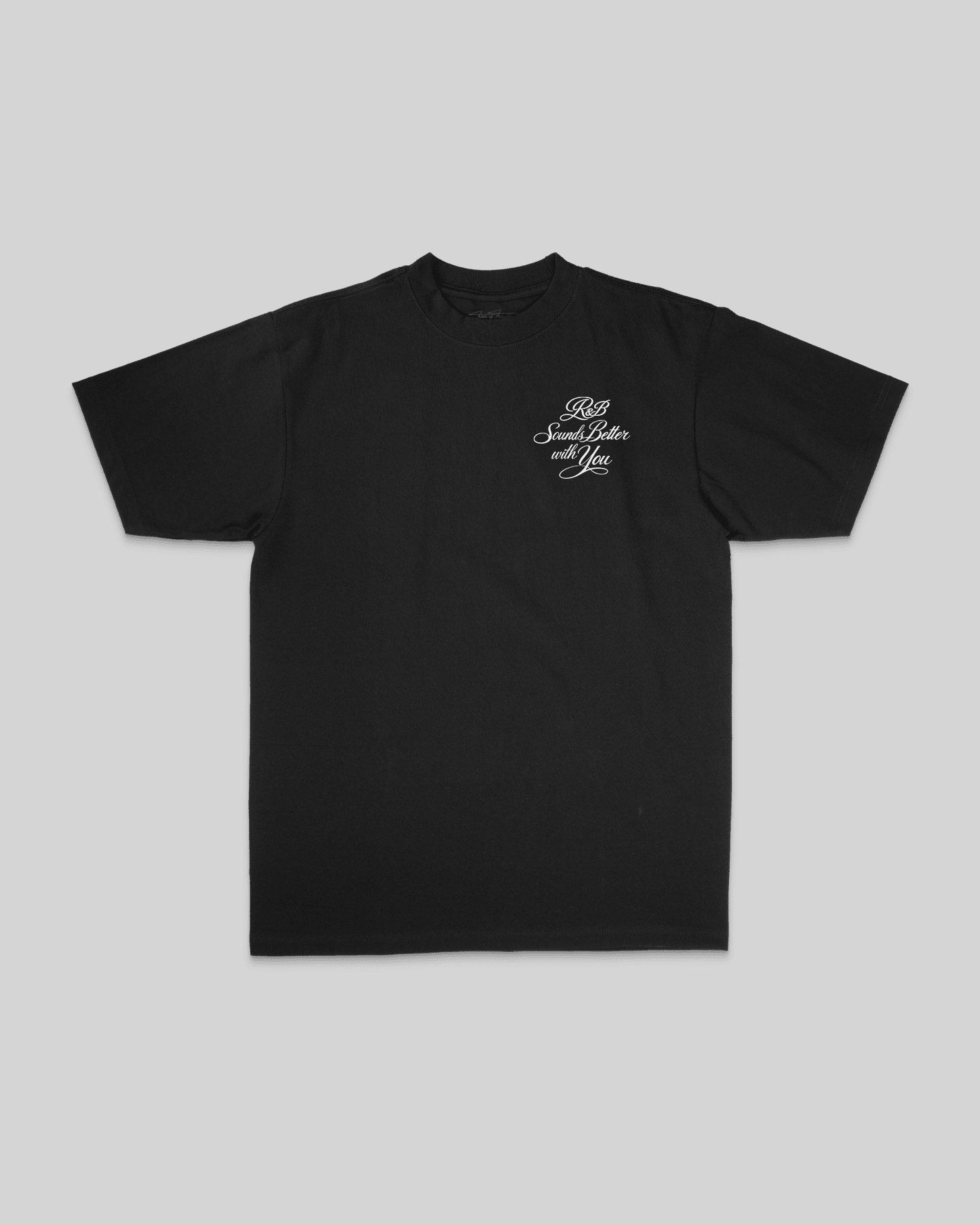 R&B with You | Heavyweight Black Graphic Tee - trainofthoughtcollective