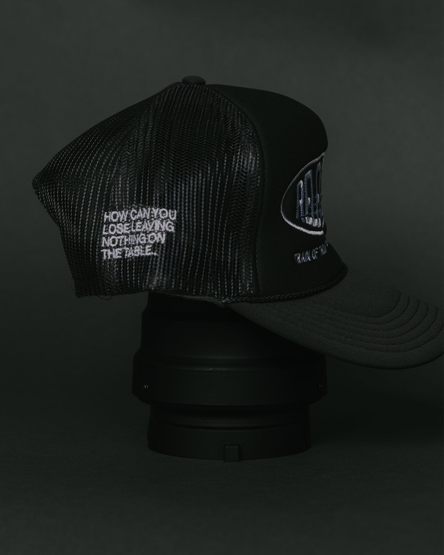 Relentless Grey 5 Panel Trucker Hat - trainofthoughtcollective