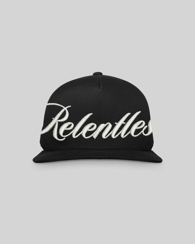 Relentless V1 Black Snapback - trainofthoughtcollective