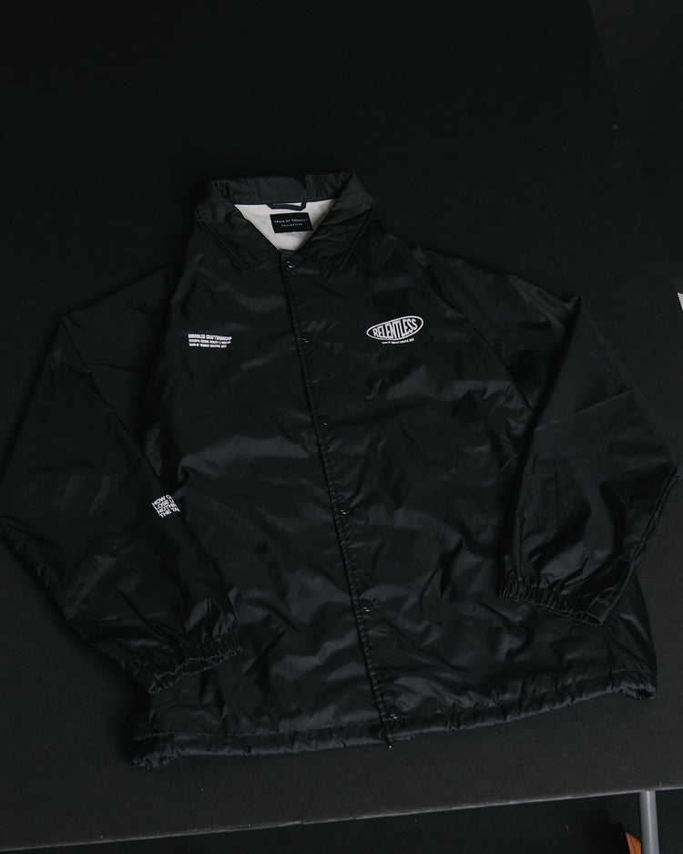 Relentless V1 Coach Black Jacket - trainofthoughtcollective