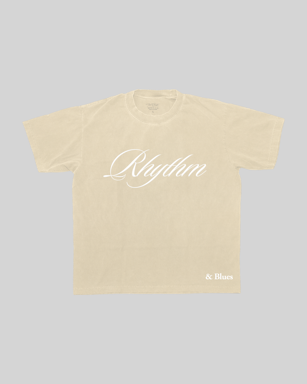 Rhythm Oversized Cream Tee - trainofthoughtcollective