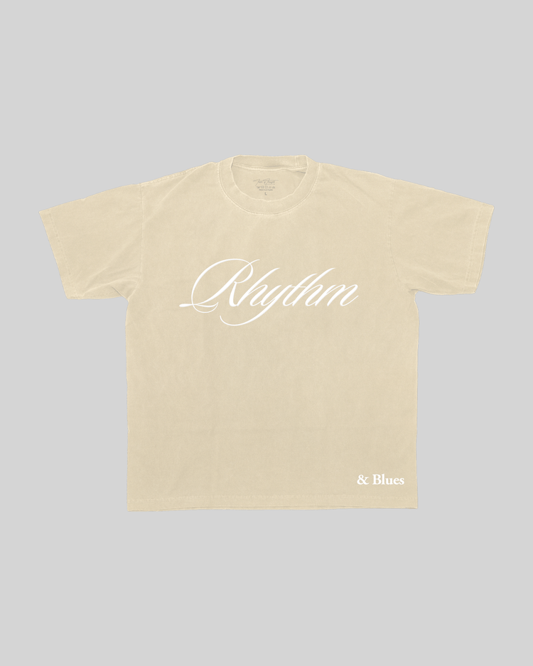Rhythm Oversized Cream Tee - trainofthoughtcollective