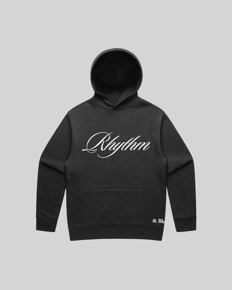 Rhythm Relaxed Faded Black Hoodie - trainofthoughtcollective