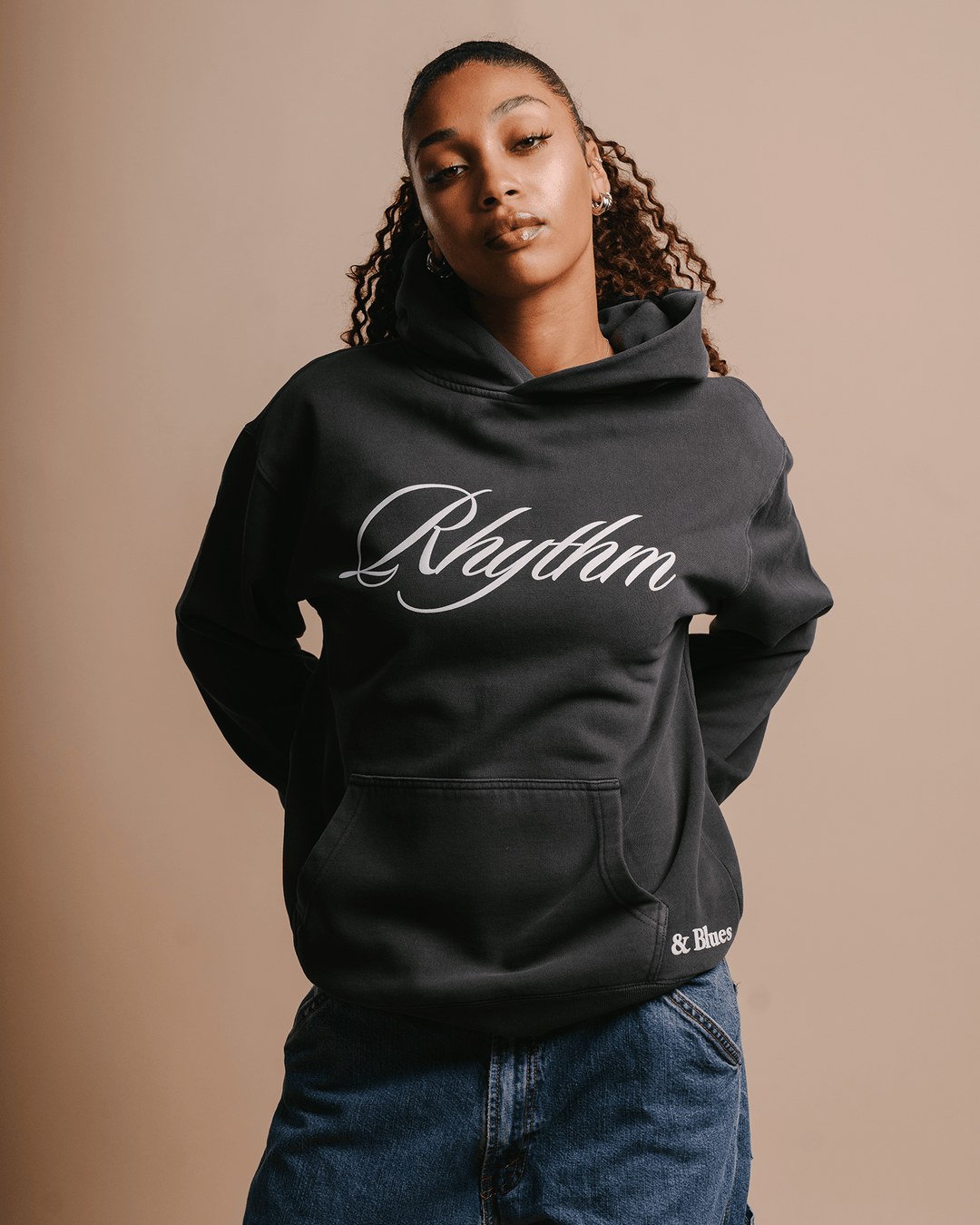 Rhythm Relaxed Faded Black Hoodie - trainofthoughtcollective