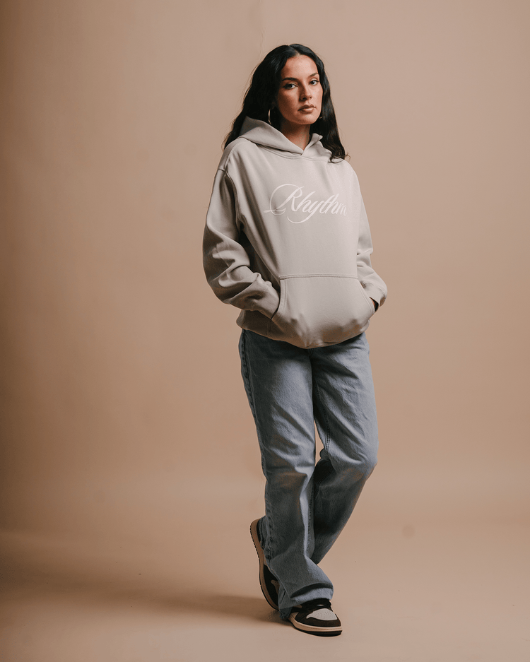 Rhythm Relaxed Faded Bone Hoodie - trainofthoughtcollective