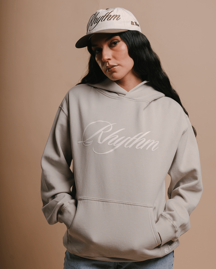 Rhythm Relaxed Faded Bone Hoodie - trainofthoughtcollective