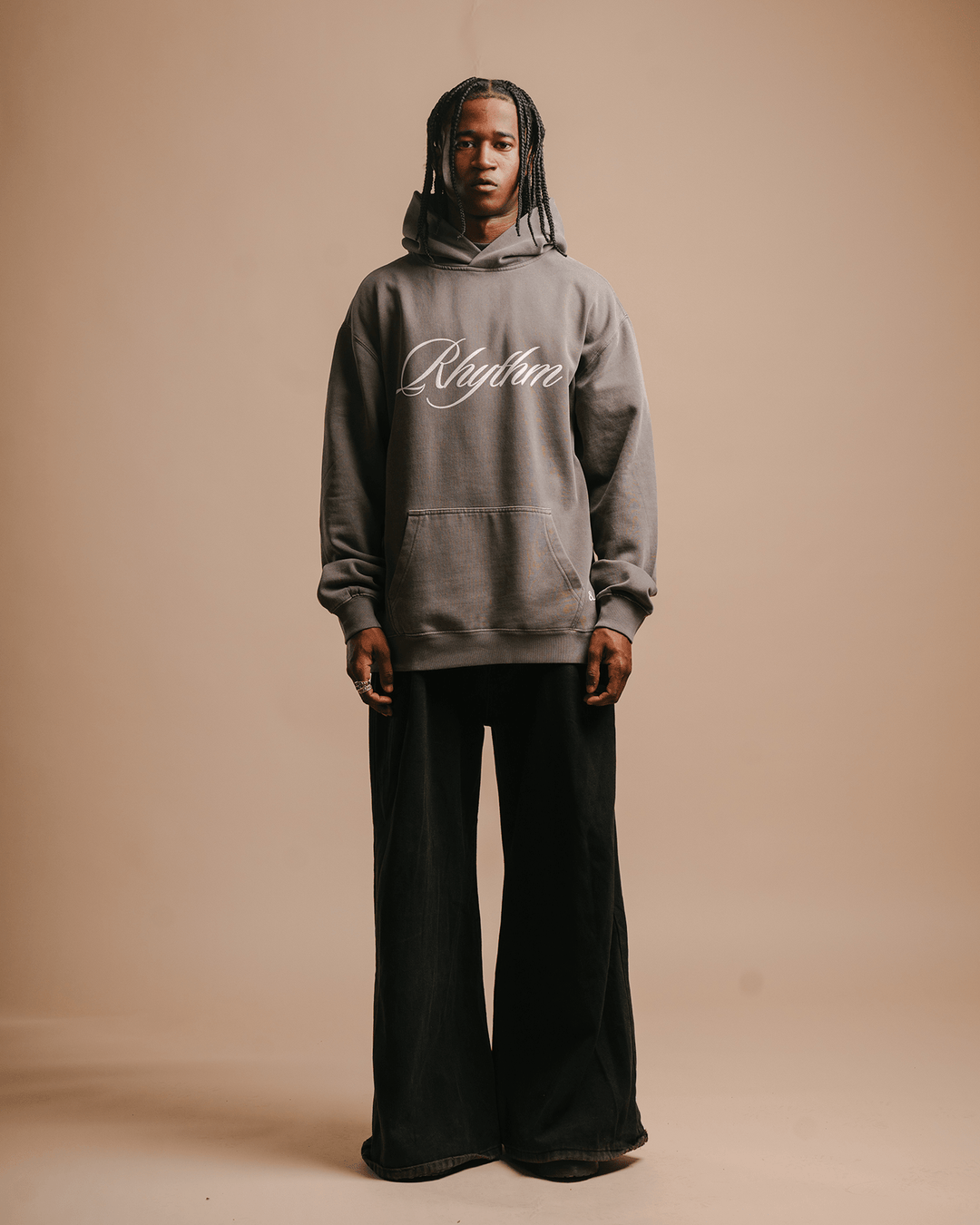Rhythm Relaxed Faded Grey Hoodie - trainofthoughtcollective
