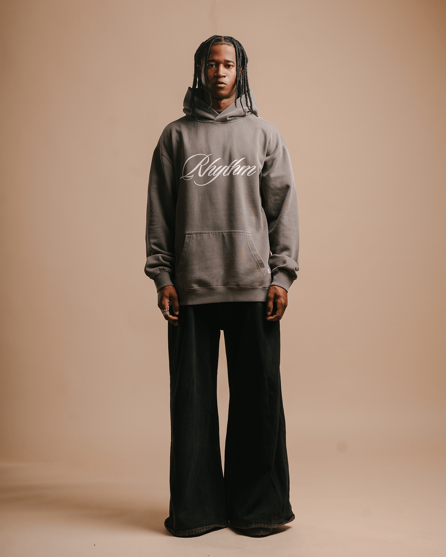 Rhythm Relaxed Faded Grey Hoodie - trainofthoughtcollective
