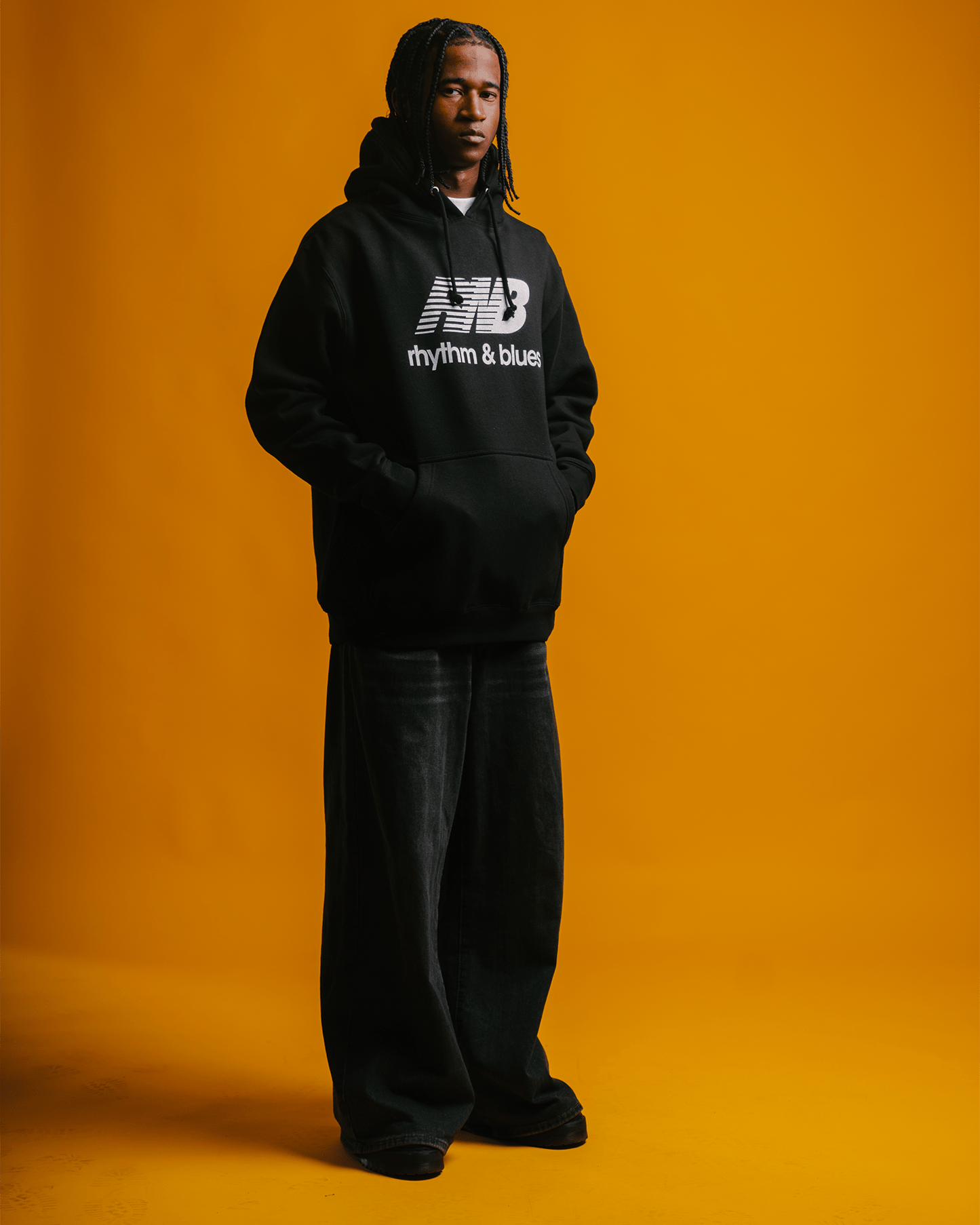 Rnb Balance Black Hoodie - trainofthoughtcollective