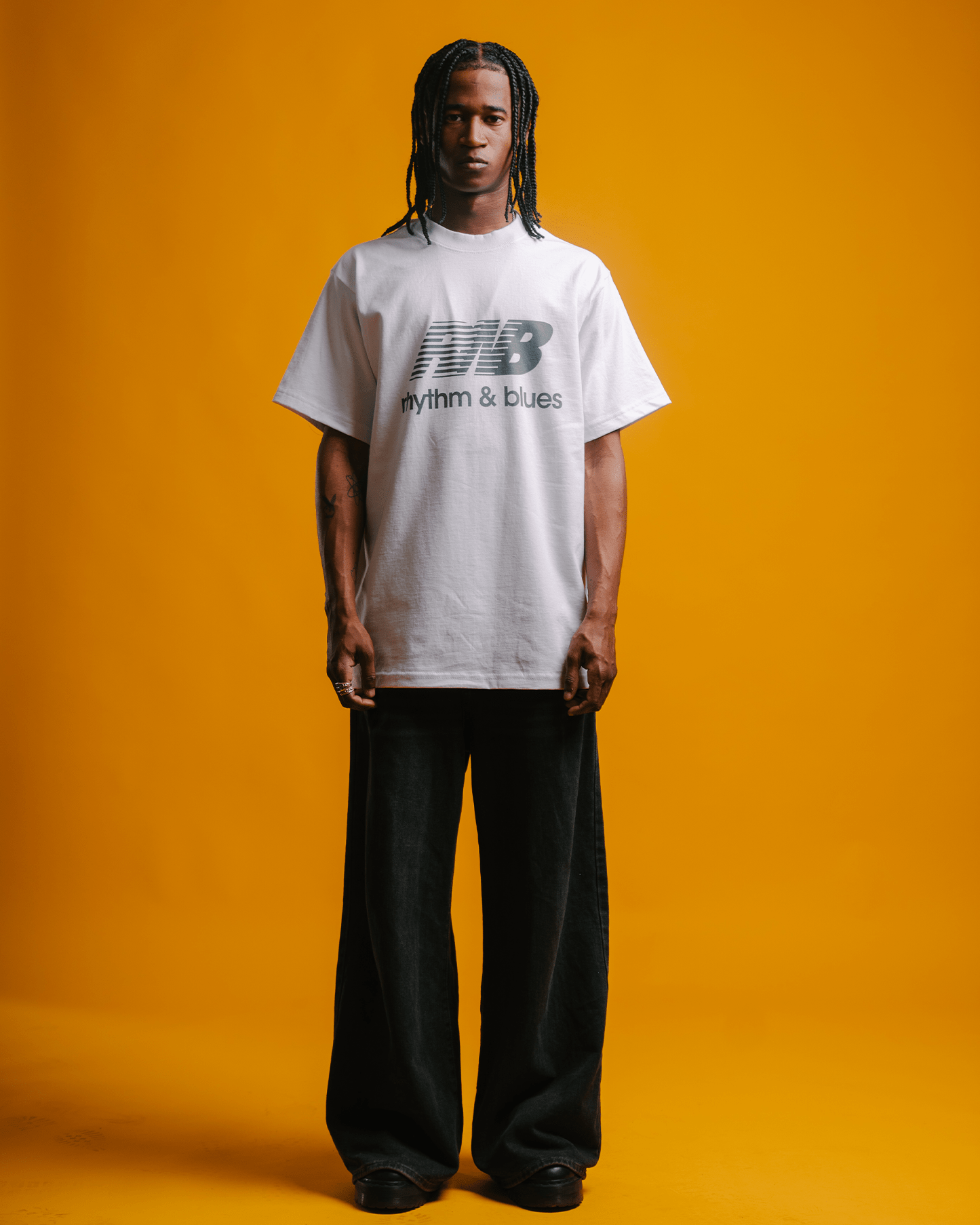 Rnb Balance Green White Tee - trainofthoughtcollective