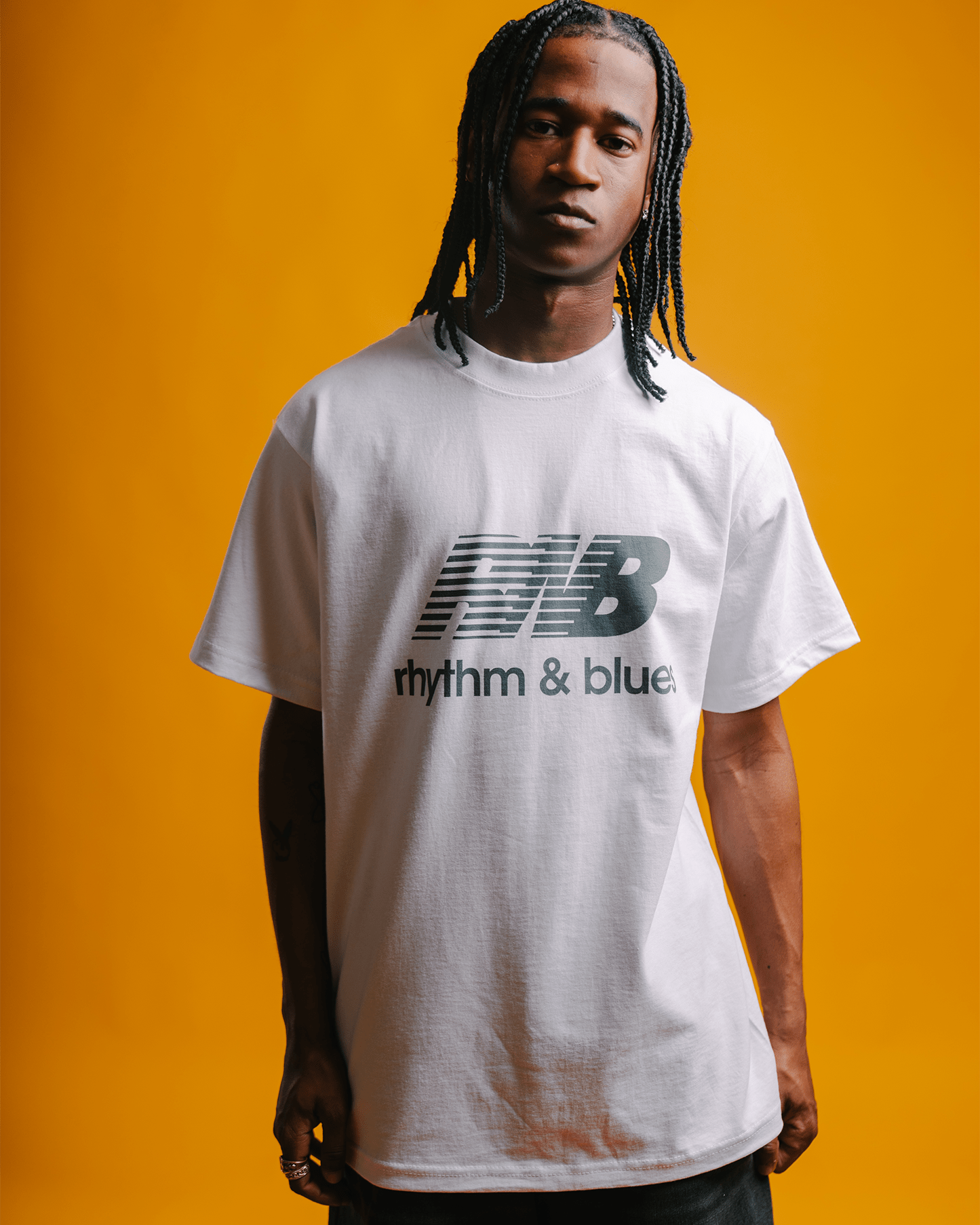 Rnb Balance Green White Tee - trainofthoughtcollective